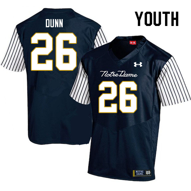 Youth #26 Isaiah Dunn Notre Dame Fighting Irish College Football Jerseys Stitched-Alternate